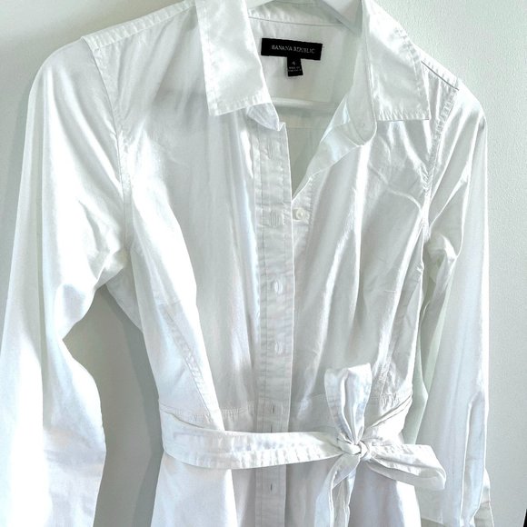 BANANA REPUBLIC White Cotton Dress - Picture 1 of 4